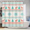 Tu Winter Snowflakes Reindeer Shower Curtain Christmas Holiday Bathroom Decor Waterproof Fabric Festive Home Dcor Modern Style