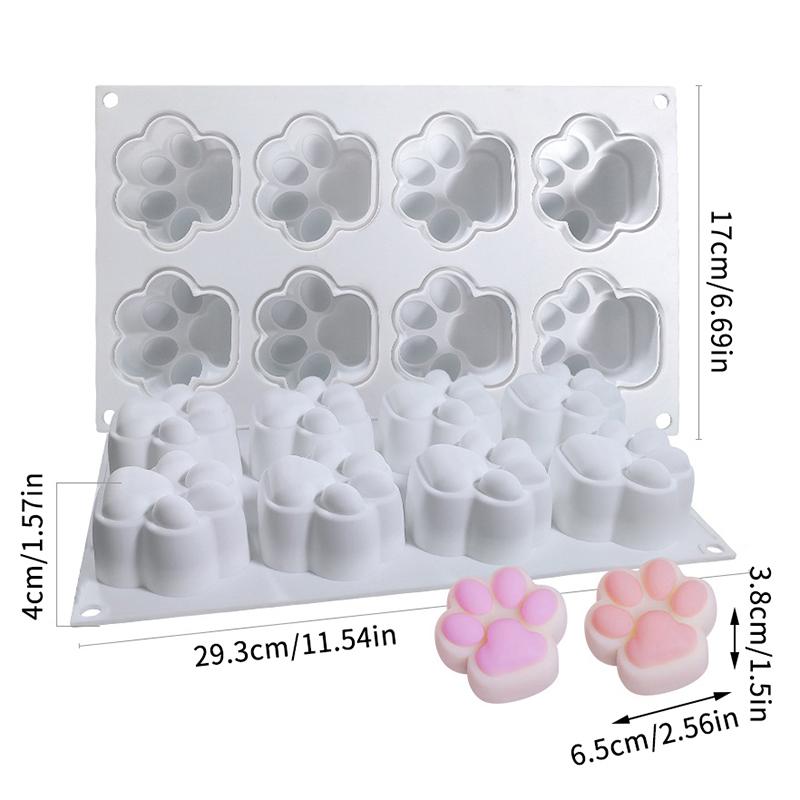 3D Cat Claw Mousse Cake Silicone Mold Diy Chocolate Jelly Pudding Mold Making Ice Tray Home Baking Accessories Wedding Crafts