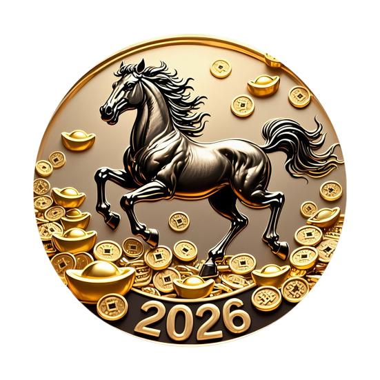 2026 Year of The Horse Fridge Magnet Acrylic Auspicious Horse Refrigerator Magnet Chinese New Year Festival Home Kitchen Door Locker Decoration