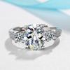 New 925 Silver Ring Moissanite Simple for Women Wedding Luxury Jewelry Engagement Charm Fashion Party Gifts Ring