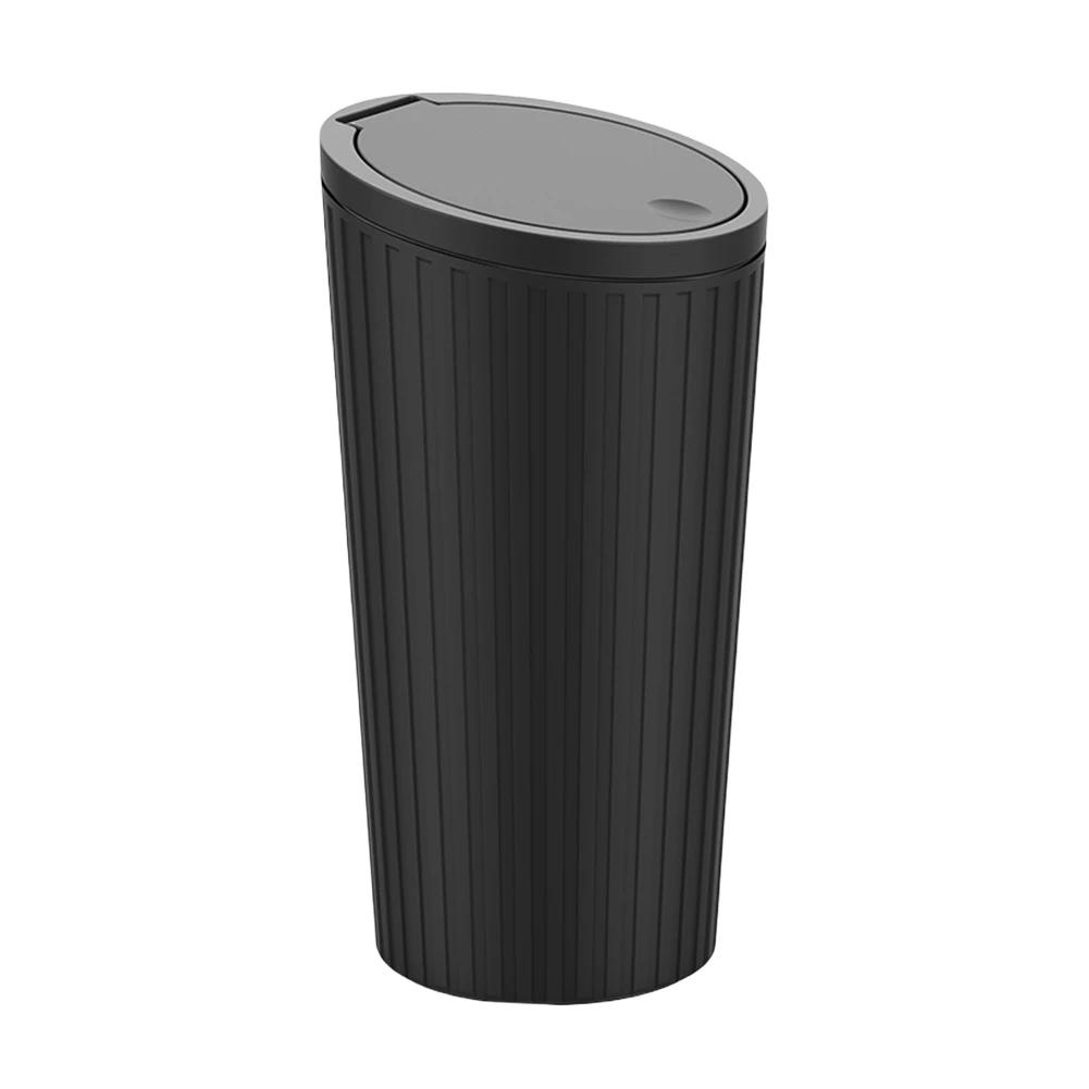 Press Type Car Trash Can Cup Holder Trash Bin with Lid Leakproof Waterproof Car Interior Rubbish Container Trash Can Accessories