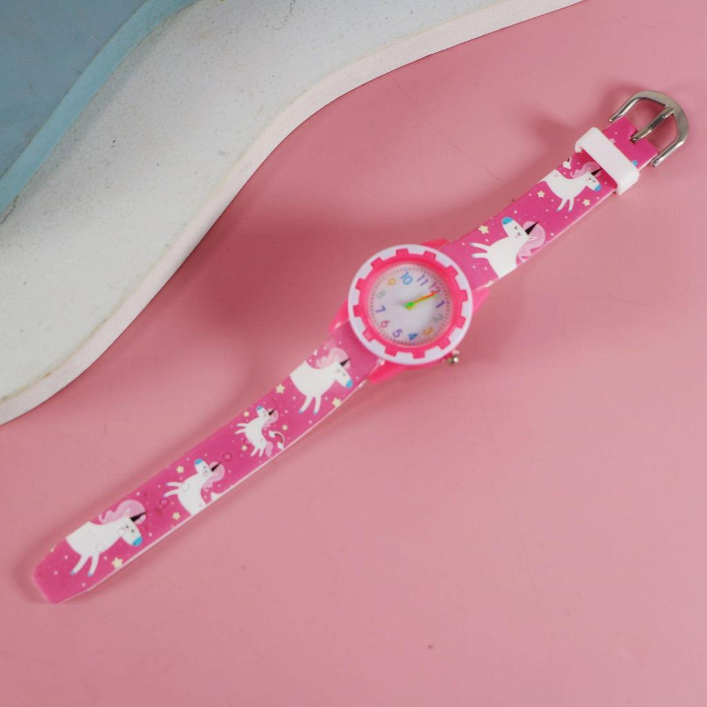 Charming Cartoon Kids’ Silicone Quartz Wristwatch with Creative Pointer Design