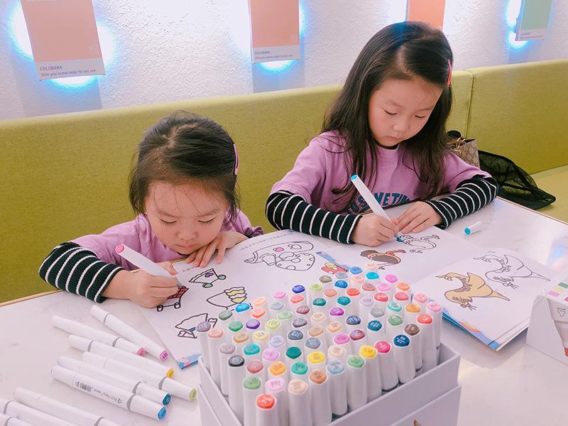 60-Color Double-Ended Alcohol & Oil-Based Marker Set