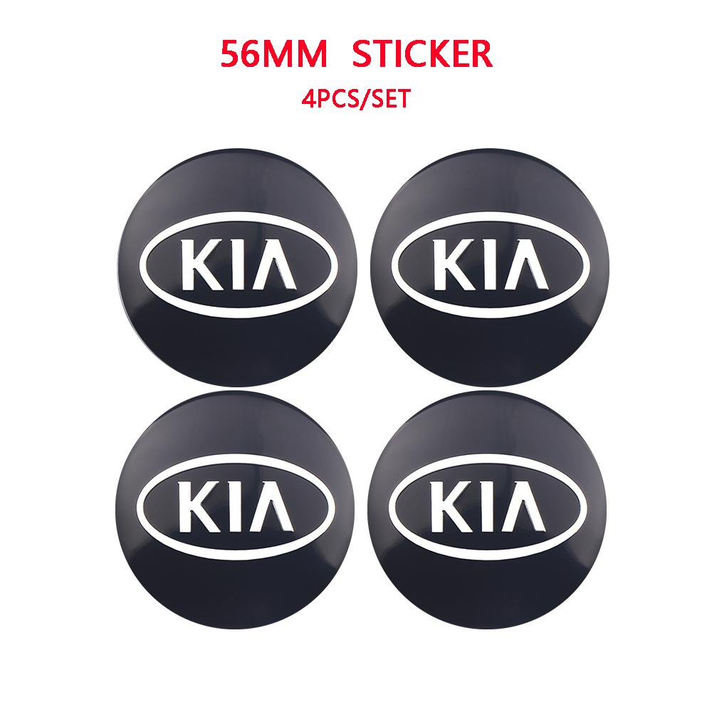 4pc 3D Car Wheel Center Hub Caps Sticker Auto Emblem Wheel Center Cap for Kia Sportage 3 Rio K2 K5 K3 Carnival Picanto Ceed Soul CWJ1