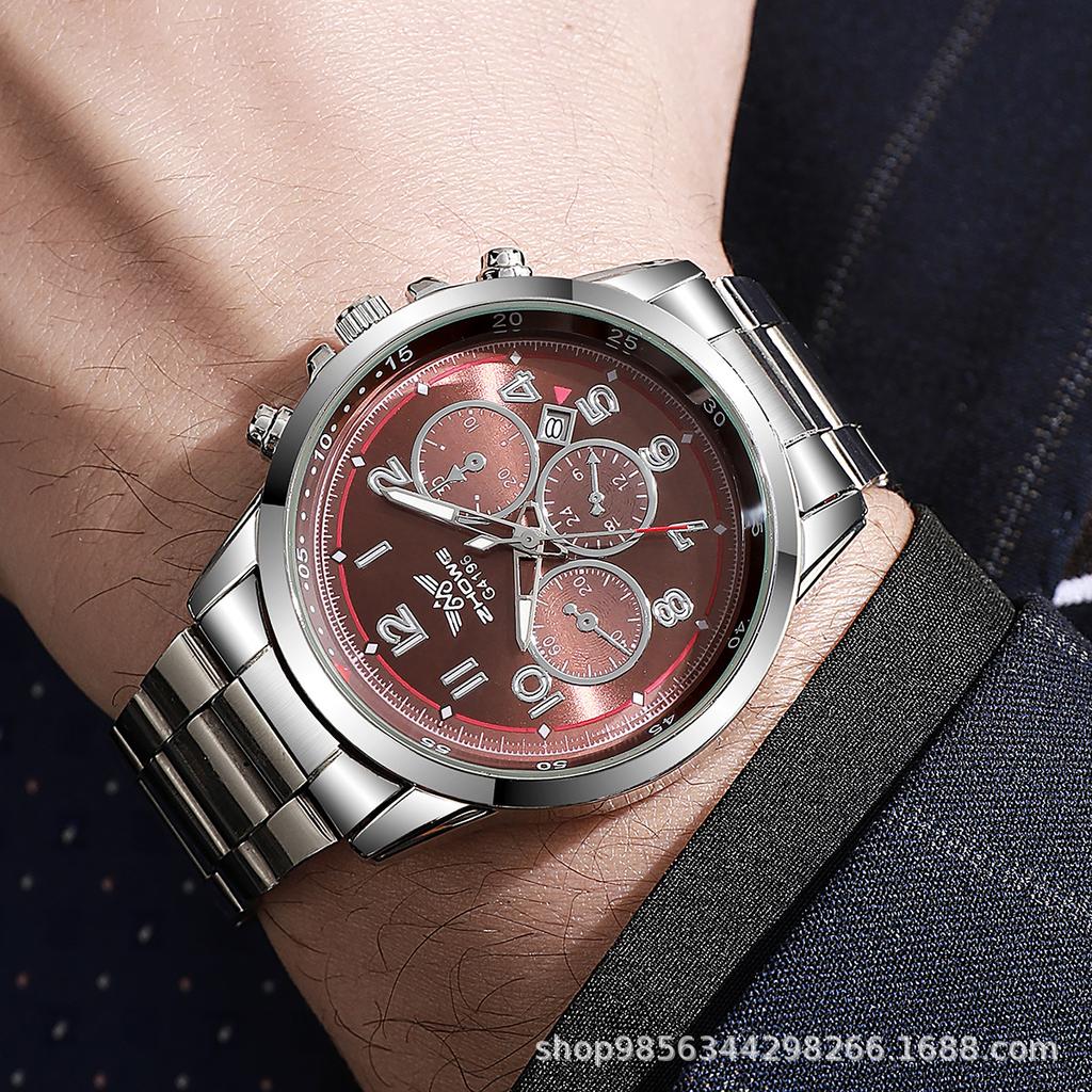 Watch Trendy Brand Casual Men'S Business Trend Three-Eye Decorative Quartz Watch