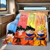 1PC Son Goku  Print Flannel Blanket, High quality All Seasons, Home Decor, Warmth and Comfort, Perfect for Christmas Gifts