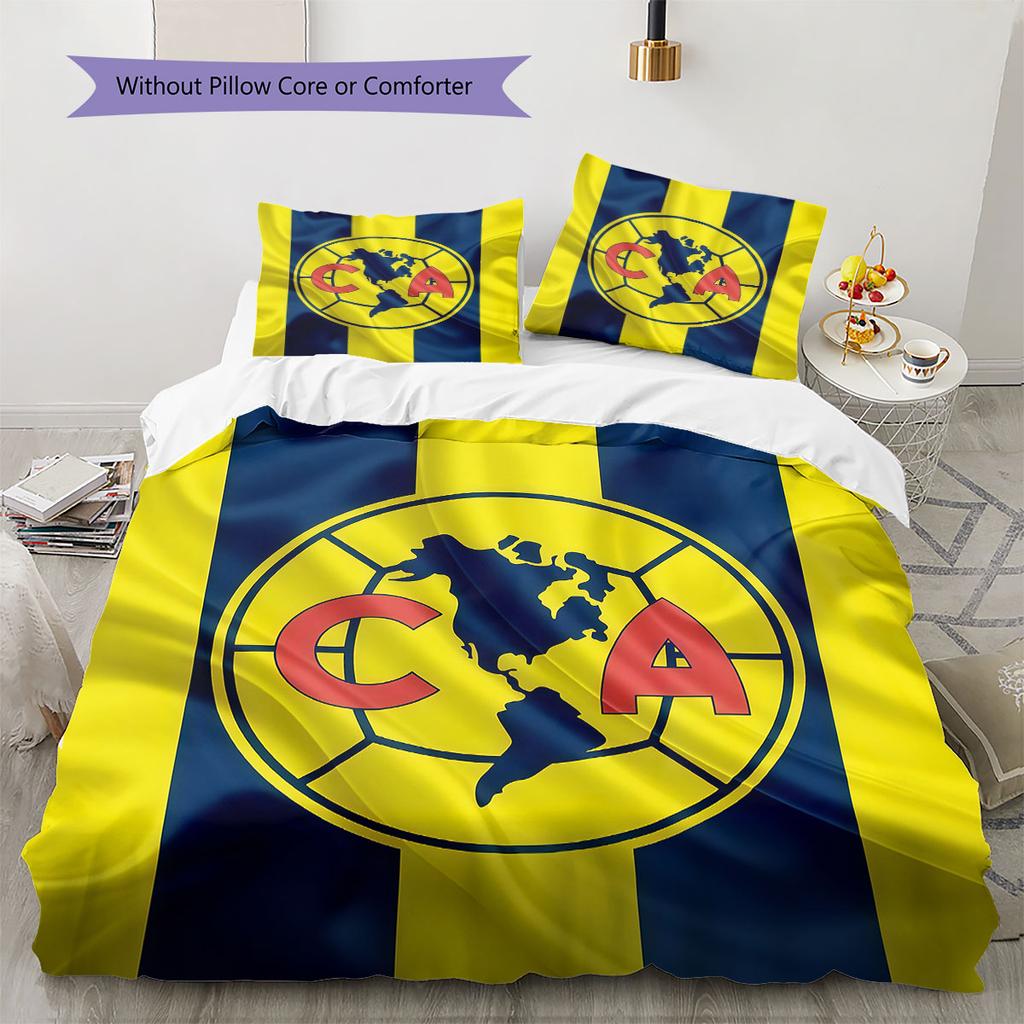 Club America Pattern Bedding,Quilt Set Quilt Cover Pillowcase Home Birthday Gift(1 * Duvet Cover + 2 * Pillowcase, Without Core)