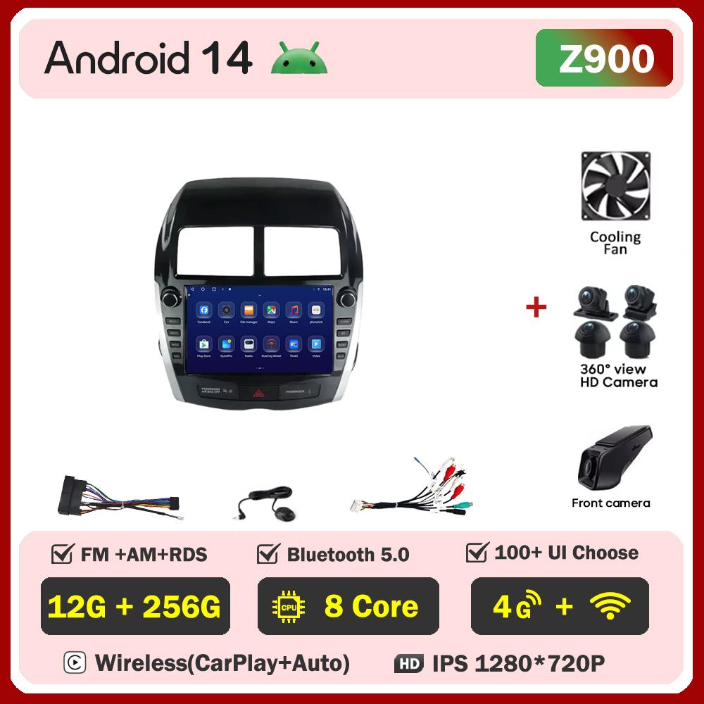 Car Multimedia Player For Mitsubishi ASX 2010-2016 Car Radio Player Wireless Android Auto Intelligent System Mirror Link GPS