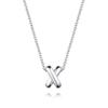 [Stonehenge]] Crossing Silver Necklace Sa24C66P