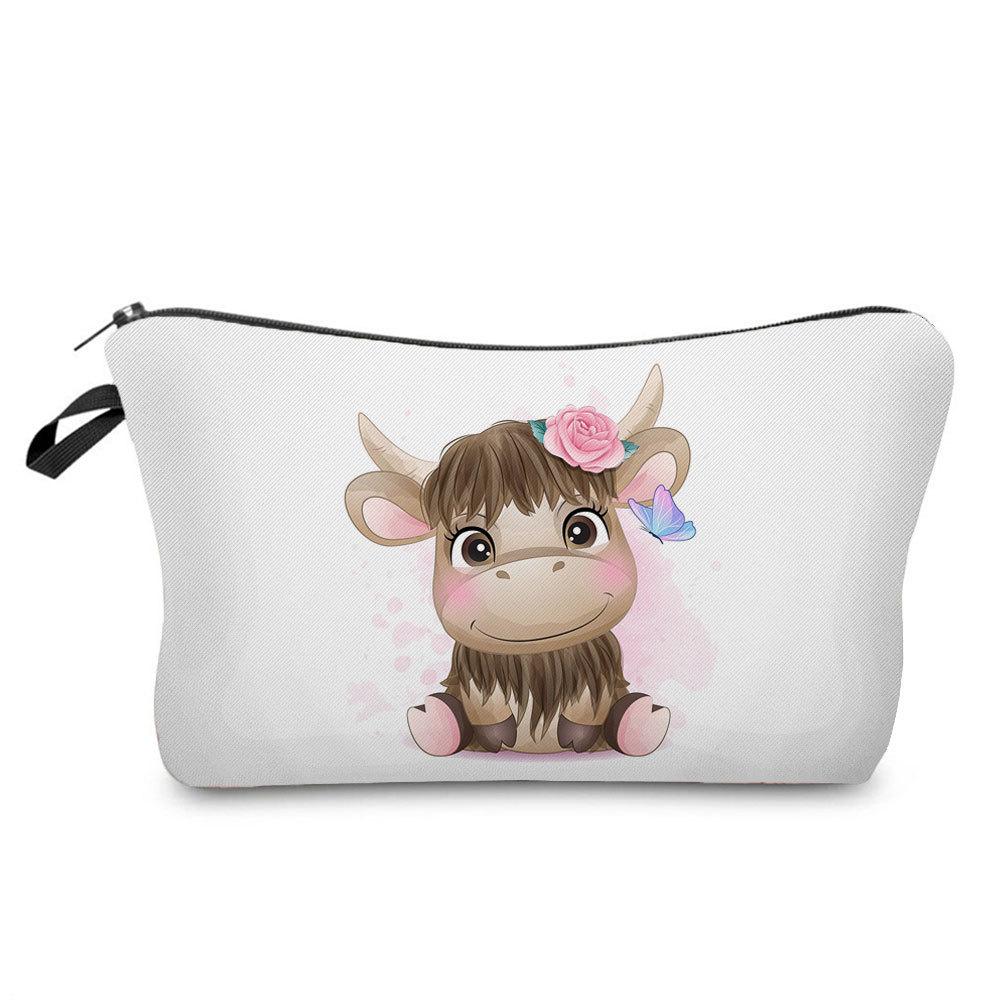 Women Animal Print Cosmetic Bag Toiletries Organize Travel Storage Case 6763