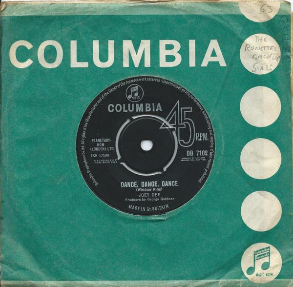 

7inch Record JOEY DEE Dance Dance Dance Lets Have A DB7102 Roulette 1963 UK Rock Used