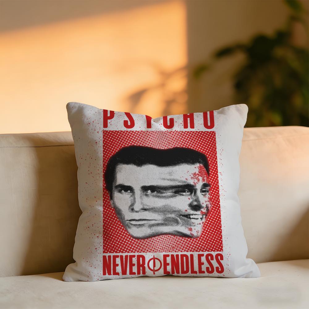 

American Psycho Cushion Cover Cozy Velvet Throw PillowSoft Warm Cushion For Sofa Bed 30x30 cm