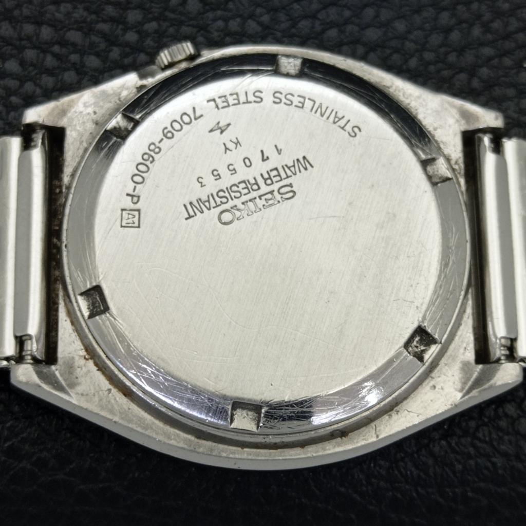 SEIKO 5 AUTOMATIC 7019A JAPAN MENS VINTAGE BLUE COLOR DIAL WATCH a701640-5