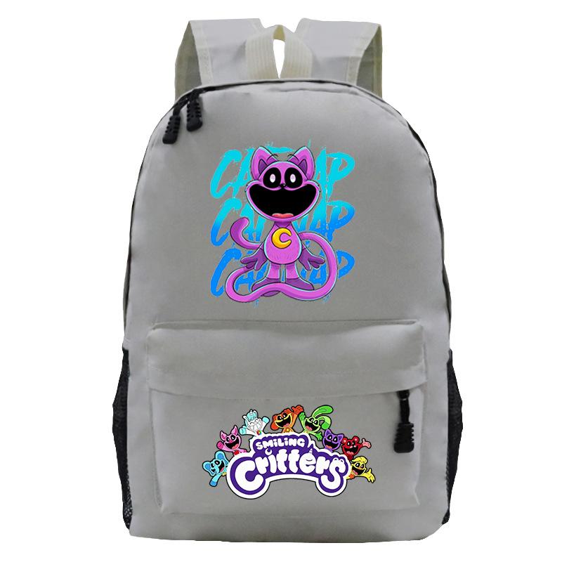 Smiling Critters Smiling Animals College Style Boys And Girls Junior High School Students School Bag Casual Backpack