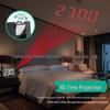 Smart Projection Alarm Clock - Large Mirror Display, Silent Snooze, Multifunctional Digital Luminous Desk Clock