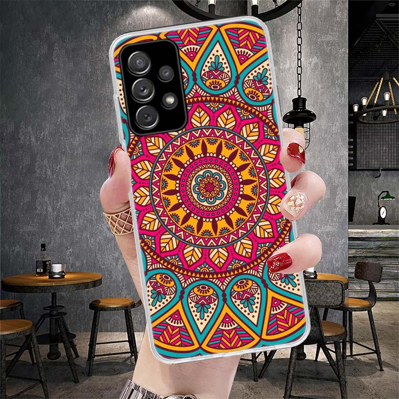 Totem Mandala Colorful Flower Soft Phone Case For Samsung Galaxy S22 S23 S24 S25 Edge S26 Ultra S20 FE S21 Plus + Fundas Coque G
