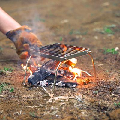 Campfire Grill Portable Stainless Steel Camping Grill Grate Gas Stove Outdoor Wooden Stove Rack