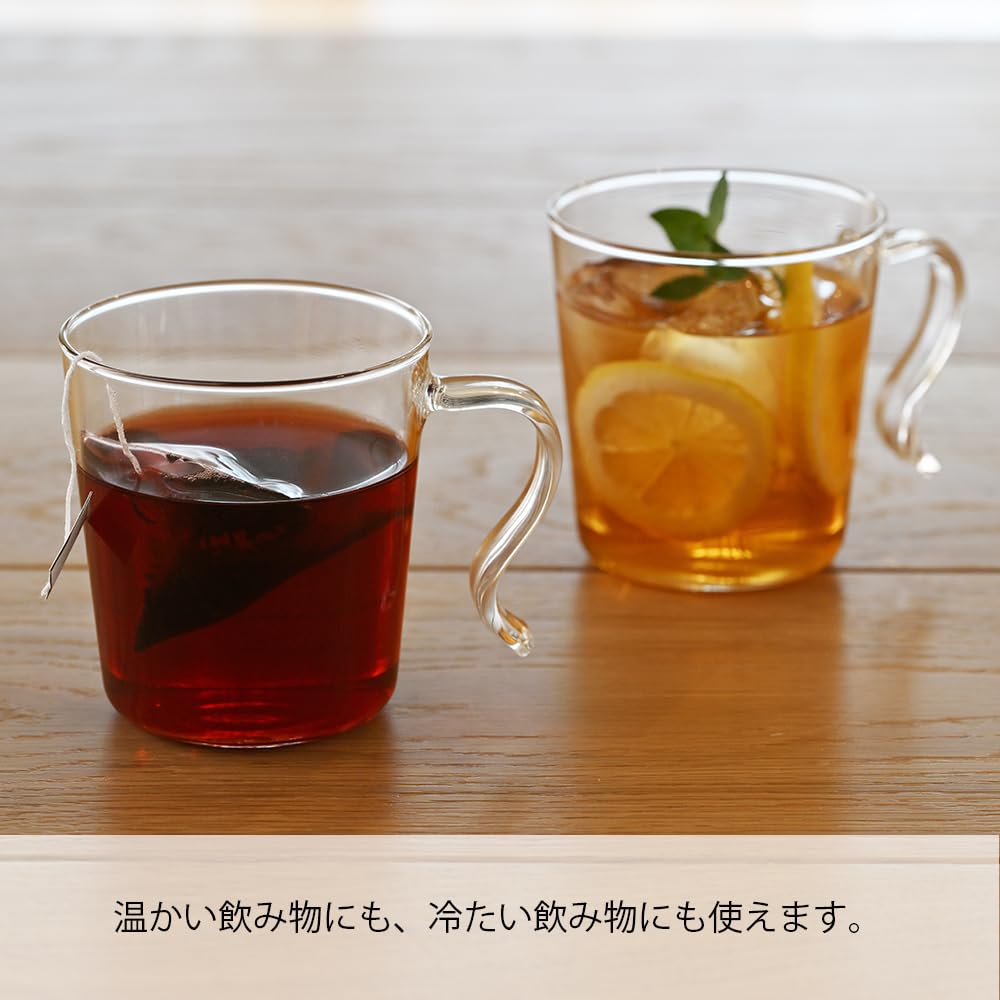 Hario Heat-Resistant Stacking Mugs, Set of 2, 300ml, CoffeeTea Glass, Microwave and Dishwasher Safe, Made In Japan, SRMS-2024