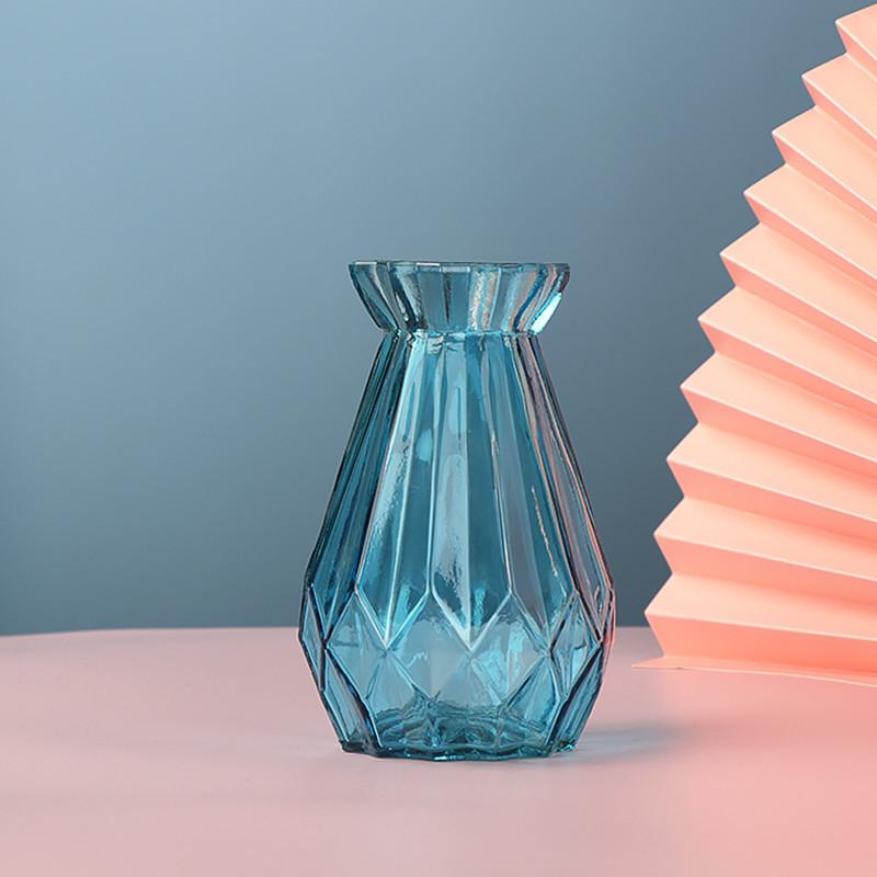 European Glass Vase for Fresh or Dried Flowers - Simple, Creative Home Decor Ornament