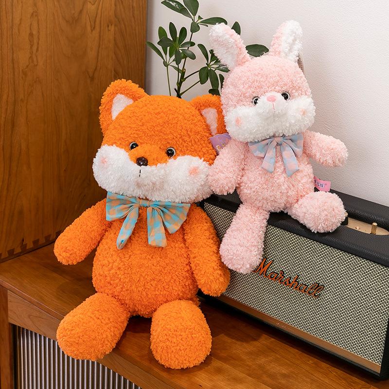 Neuer Stil Lamm Fuchs Begleiten Bär Um Kindern, Jungen und Mädchen Zu Greifen Die Maschinenpuppe Geburtstagsgeschenk Stoffpuppe