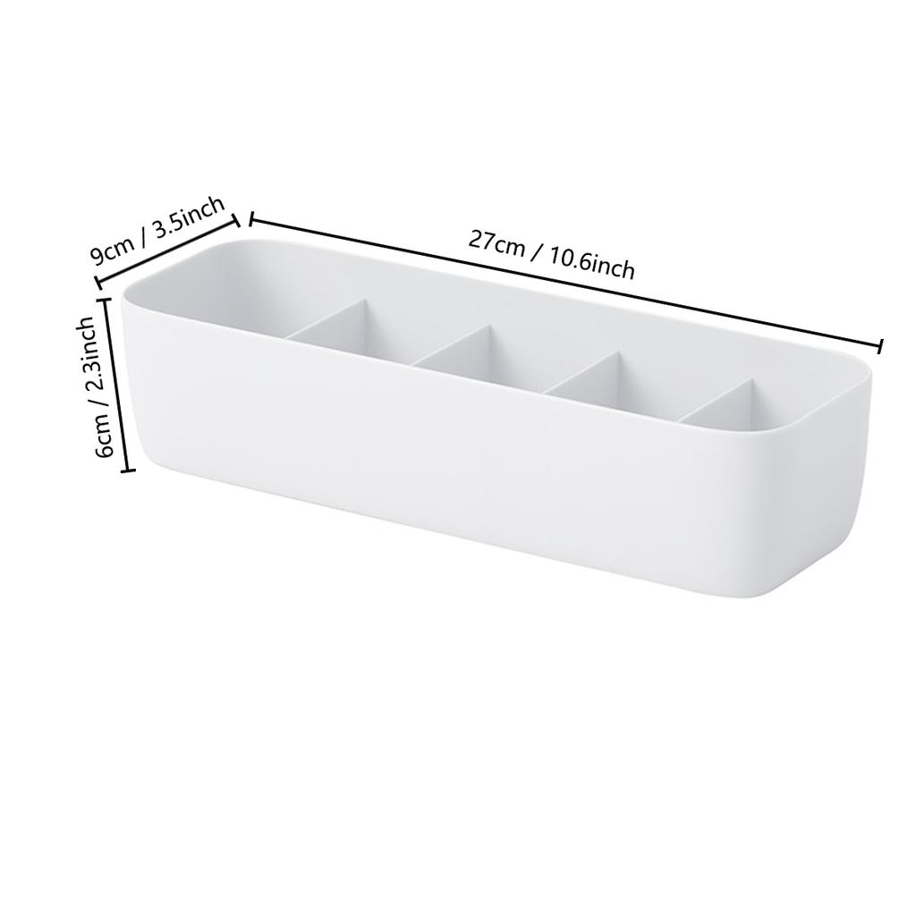 3/5 Grids Household Storage Case, Practical Plastic Organizer to Sort Socks and Underwear, Great for Drawers and Desktops
