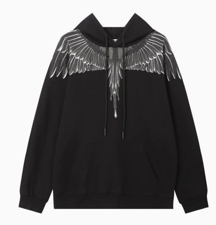 Felpa con cappuccio Marcelo Trendy Feathered Wings: Felpa girocollo unisex con motivo a fulmini e serpenti multicolore Phantom Wings.
