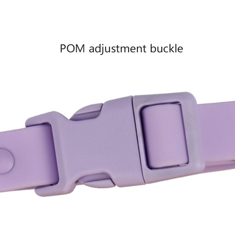 Dog Waterproof Collar Macaron Color Adjustable Pet Collar PVC Rubberized Webbing Sturdy and Durable for Small Medium & Large Dog