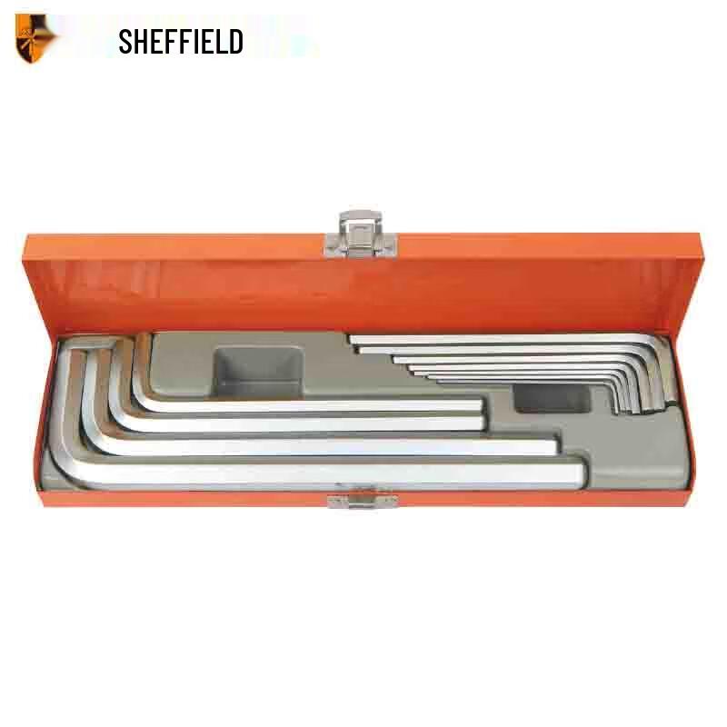 Sheffield S050025 12-Piece Metric Extra-Long Hex Key Wrench Set Metric Set