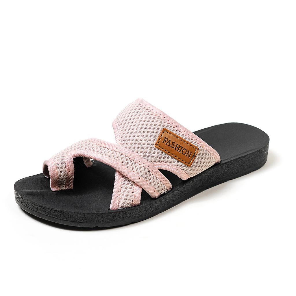 Women's Casual and Stylish Beach Vacation Shoes - with Cross Straps, Comfortable Open-toe Flat Shoes for Casual Indoor and Outdoor Wear