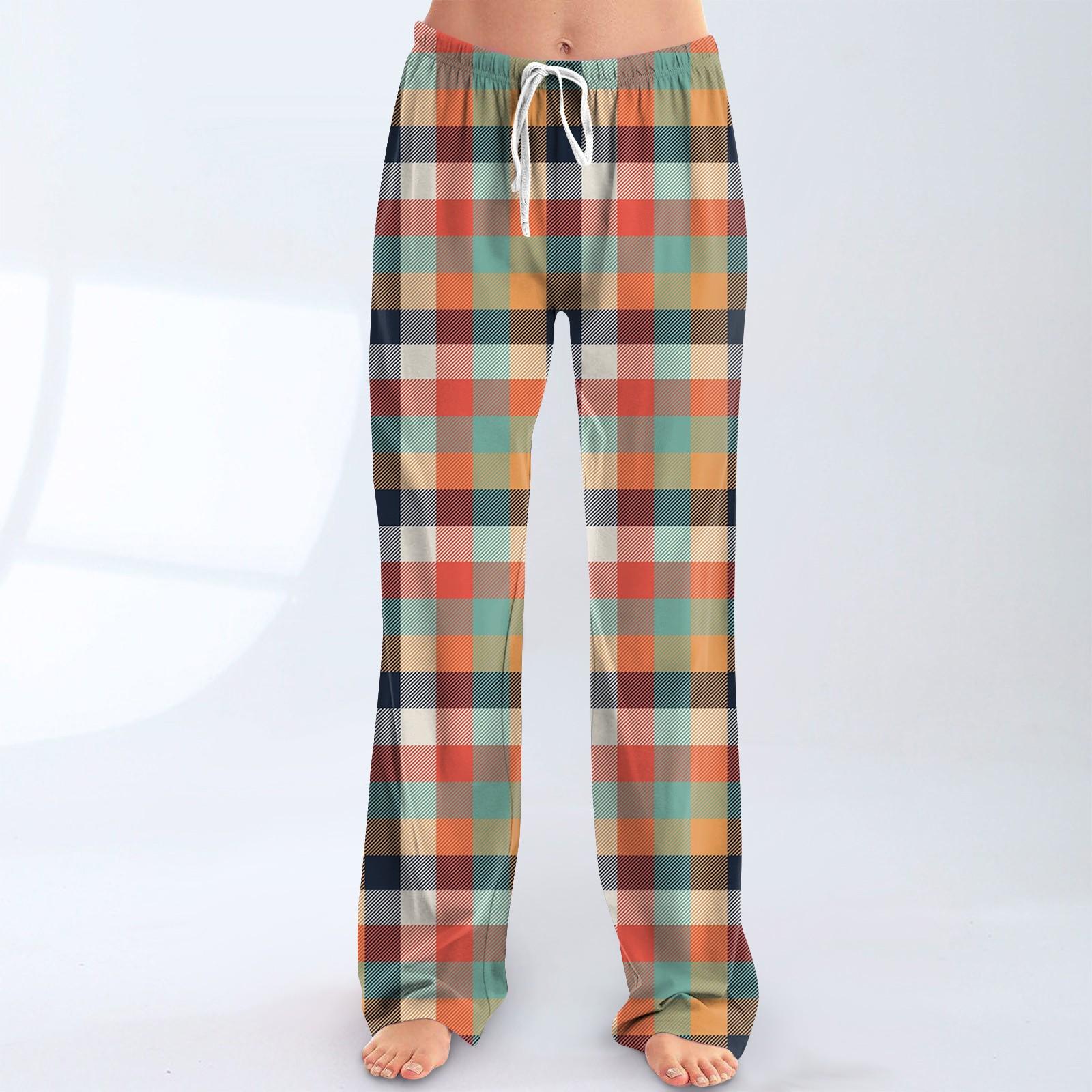 

Женские пижамные штаны, одежда для сна, повседневные брюки с эластичной резинкой на талии, удобные прямые свободные брюки для йоги XXL