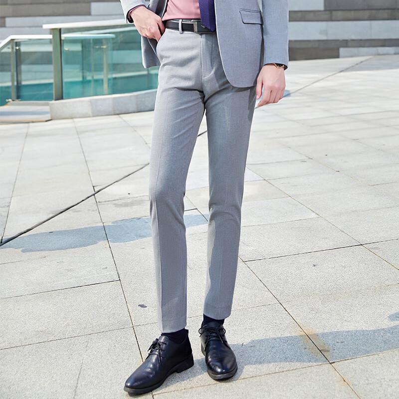 Men's Straight Fit Business Casual Trousers