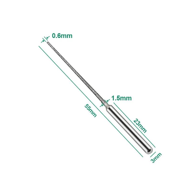 3MM Grinding Rods Mini Diamond Drill Grinding Head Milling Cutter Needle Engraving Carving Polishing Glass Jade Stone Drill Bit