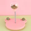 Cat Trt Dispenser Toy Plastic Cute Br Shape Lky Food     Track Feeder Toy with Spring for Cat Gifts