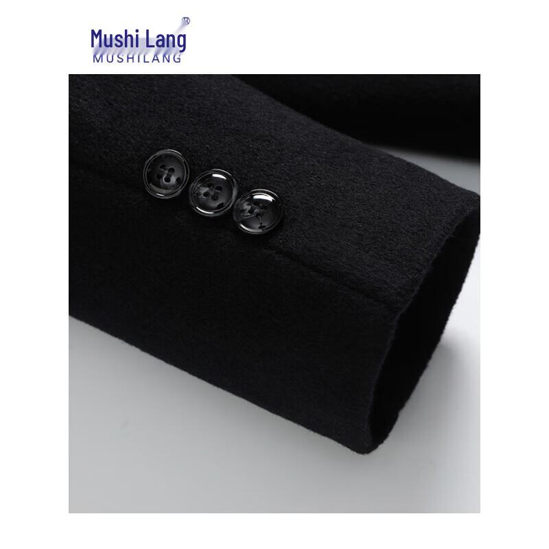 Men's Wool Blend Duck Down Mid-Length Coat