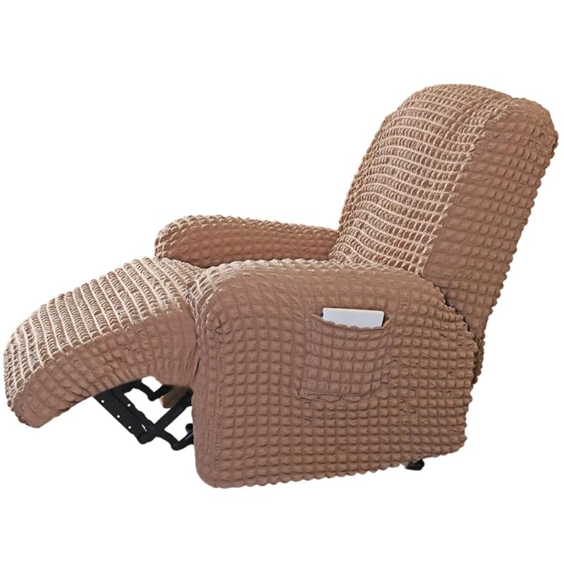 Elegant Elastic Bubble Grid Tub Single Armchair Cover with Armrests, Soft and Comfortable Single Seats Sofa Cover for Relaxation