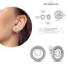 NEW Round Original CZ Hoop Earrings Heart U Shape Moon Star Unicorn Earring for Women Party Engagement Jewelry Gift