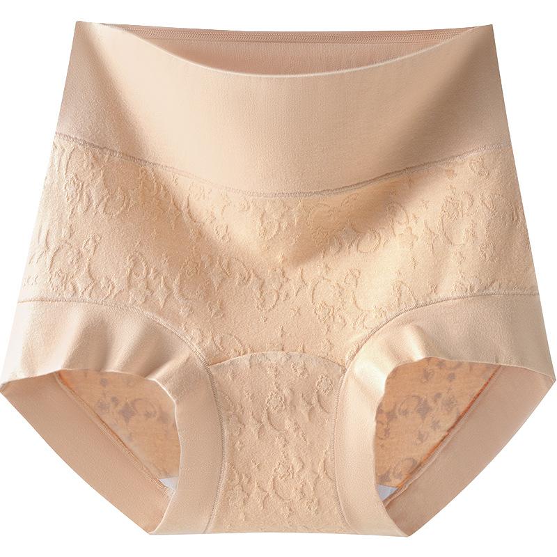 Big Size Ladies Spring and Autumn New Year Red Pure Cotton Antibacterial Crotch High Waist Belly Triangle Briefs