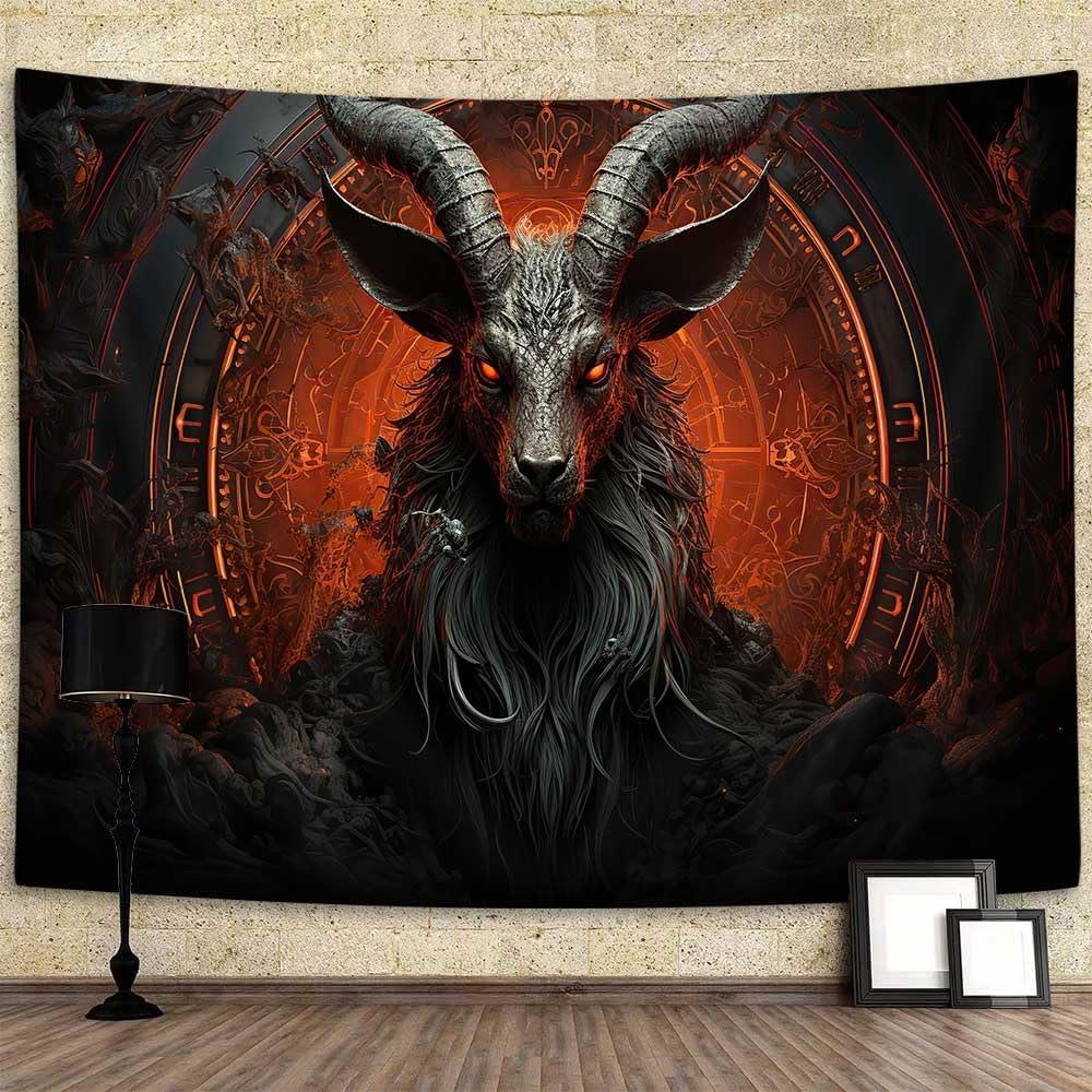 

Ydidian tapestry of the goat demon head occultism 75x100 чёрный