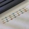 Boutique Four-leaf Clover Mini 9mm Six Flowers Bracelet 18k Ins Fashion Men's and Women's Bracelets