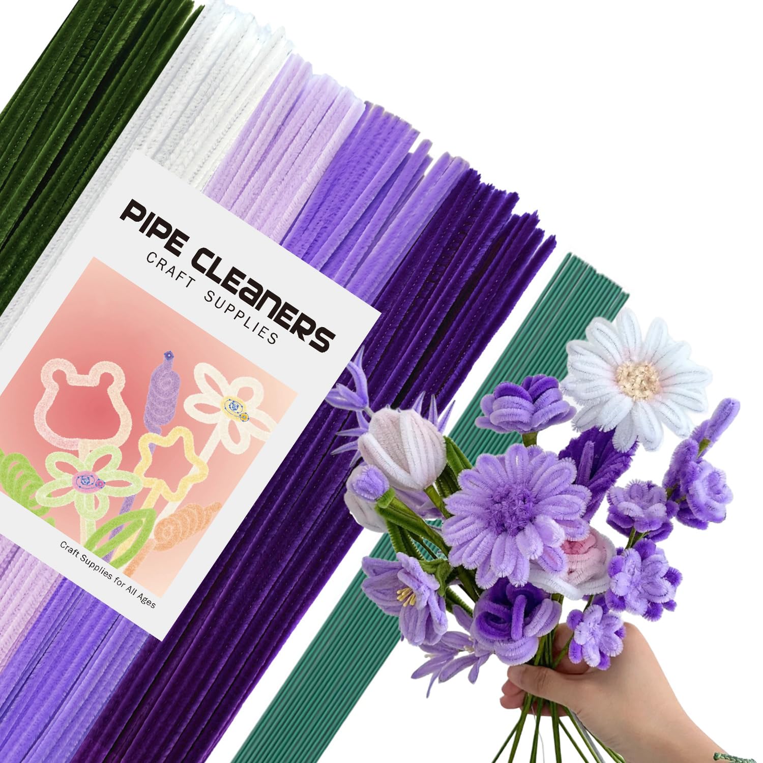 

URSDIART Craft Mall Color Mix 270 Pieces 20 Flower Rods Set Floral Wire Skeleton Wire Modeling Materials School Craft Supplies Christmas Tree