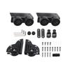 Rolling Library Sliding Ladder Hardware Kit with Brake 3.3FT Round Tube