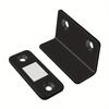 1-Pack L-Shaped Magnetic Door Catch, No-Drill with Adhesive for Cabinet Sliding Doors, Invisible Design, Corrosion-Resistant