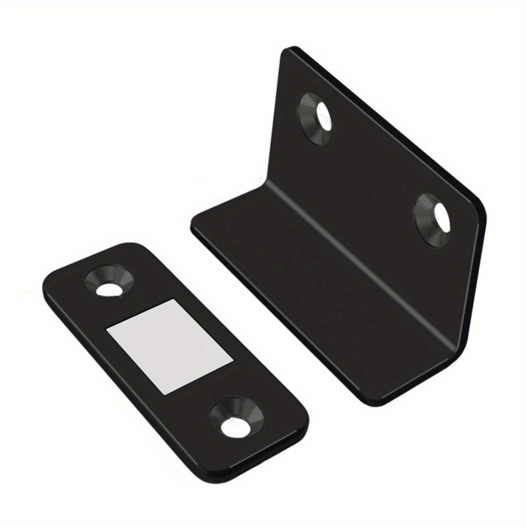 1-Pack L-Shaped Magnetic Door Catch, No-Drill with Adhesive for Cabinet Sliding Doors, Invisible Design, Corrosion-Resistant