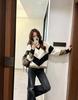 Trendy Knitted V-Neck Sweater: High-Quality, Color-Block Design with Letter Detailing, Perfect for Autumn and Winter.