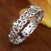 Huitan Vintage Celtic Knot Band Ring for Women Hollow Wedding Statement Finger Jewelry Elegant Fashion Party Daily AccessoriesGood Product