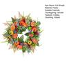Fall Wreath for Front Door 16 Inch Autumn Artificial Wreath with Pumpkin Peony Flower for Harvest Thanksgiving Farmhouse Decor