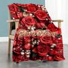 Rose Customize Your Name Blanket Throw Customizable Blanket Warmthful Decor Perfect for Seaside Picnics Chair Home Decor Four Seasons Universal