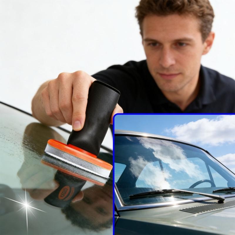 Safe Driving Windshield Cleaner Brush Offering 50 Percent Improved Night and Rain Clear Boosting Reaction Time for Accident Prevention
