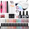 PHOENIXY Nail Art Set 10 Colors Gel Polish with UV Gel Dryer Lamp Nail Extension Gel Nail Drill Machine Manicure Tools For Nail Gel Design
