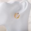 Hip Hop Style Metal Ear Cuff with Hollow Scale Texture and Zirconia - Trendy Unisex Earrings